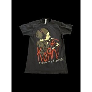 Korn T Shirt Adult Small Follow The Leader Double Sided Walkman